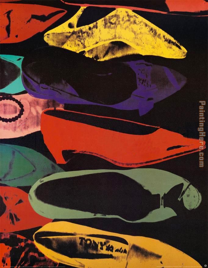 Shoes 1980 painting - Andy Warhol Shoes 1980 art painting